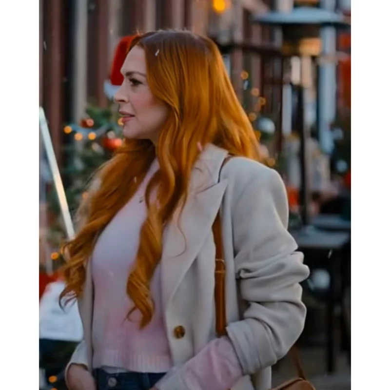 Lindsay-Lohan-Our-Little-Secret-Avery-White-Coat