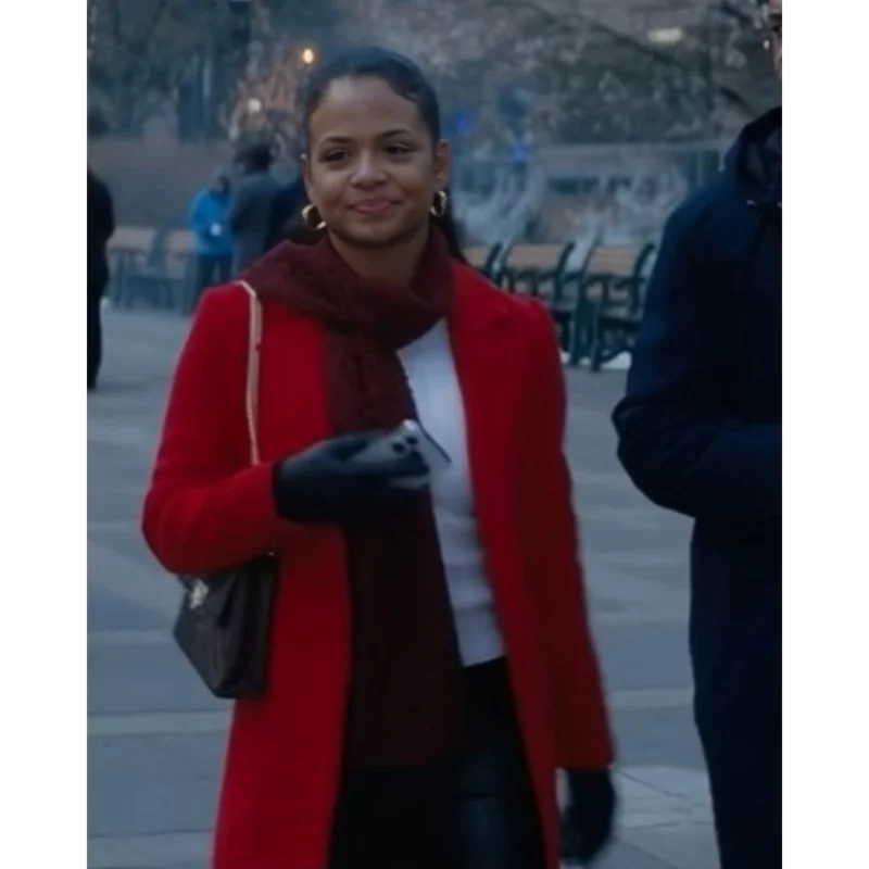 Meet-Me-Next-Christmas-Christina-Milian-Red-Wool-Coat