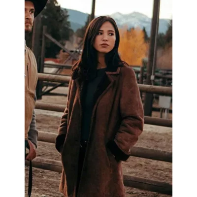 Yellowstone S05 Monica Dutton Leather Coat