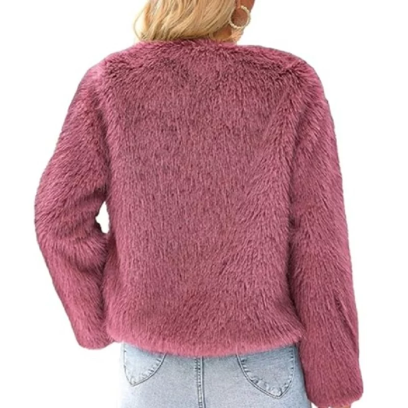 Morgan-Gillory-High-Potential-Season-01-Kaitlin-Olson-Rogue-Pink-Cropped-Fur-Jacket