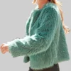 Morgan-Gillory-Kaitlin-Olson-Teal-Fur-Jacket