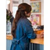 Murder-In-A-Small-Town-Kristin-Kreuk-Blue-Denim-Trench-Coat