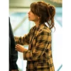 Murder-In-A-Small-Town-Kristin-Kreuk-Checked-Blazer