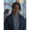 Murder-In-A-Small-Town-Kristin-Kreuk-Denim-Trench-Coat