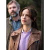 Murder-in-a-Small-Town-Kristin-Kreuk-Leather-Coat