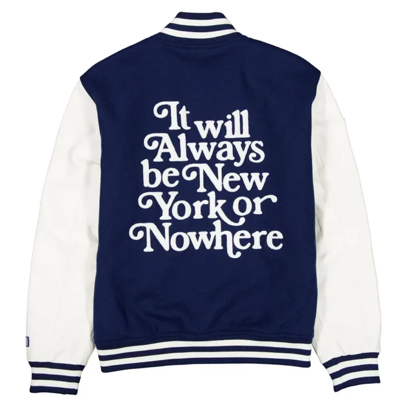 New York Or Nowhere Navy Blue Varsity Jacket
