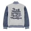 New York Or Nowhere Varsity Grey Jacket