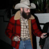 Post Malone Red Shearling Jacket