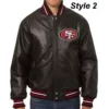 San Francisco 49ers Leather Varsity Jacket