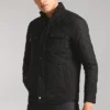 Santa Tell Me Christopher Russell Black Quilted Jacket