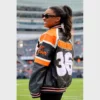 Simone Biles Chicago Bears Leather Jacket