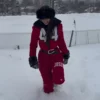 Kristin Juszczyk Red Snowsuit