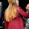 Sylvie Russo Elle Fanning 2024 Maroon Coat
