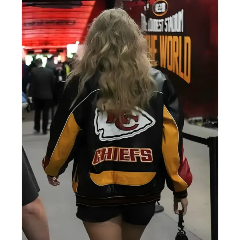 Taylor-Swift-Vintage-Kansas-City-Chiefs-Leather-Jacket