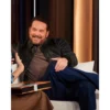 The-Drew-Barrymore-Show-Cole-Hauser-Black-Bomber-Jacket