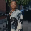The Equalizer Robyn McCall Queen Latifah Leaf Print Coat