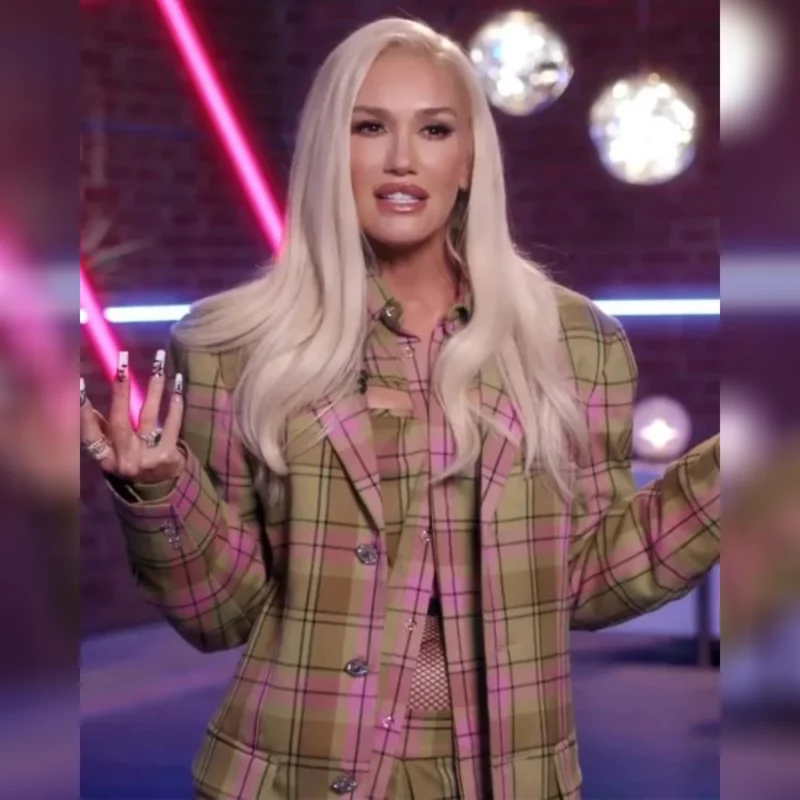 The-Voice-S026-Gwen-Stefani-Green-Plaid-Suit