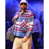 Travis Kelce Half Zip Plaid Jacket