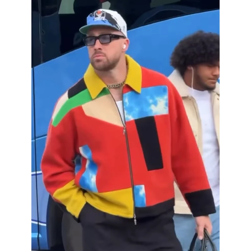 Travis-Kelce-Multicolor-Patchwork-Jacket