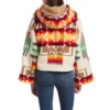 Yellowstone Beth Dutton Printed Wool Cropped Cloak