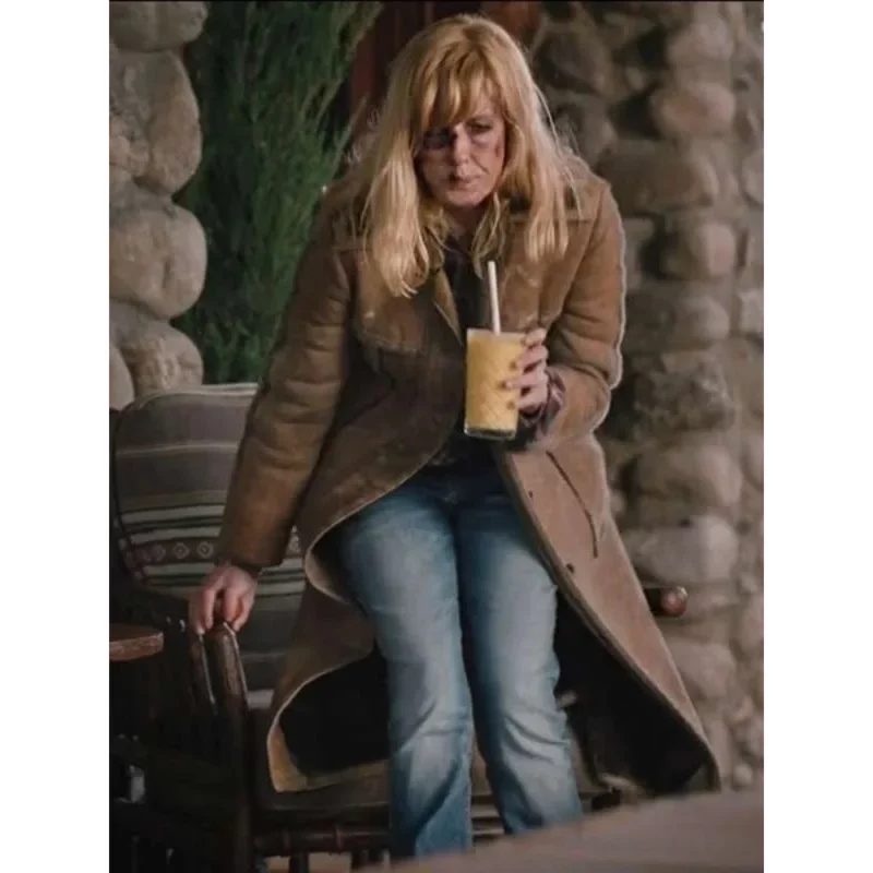 Yellowstone-Beth-Dutton-Suede-Leather-Coat
