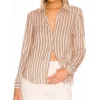 Yellowstone Kelly Reilly White Chain Print Shirt