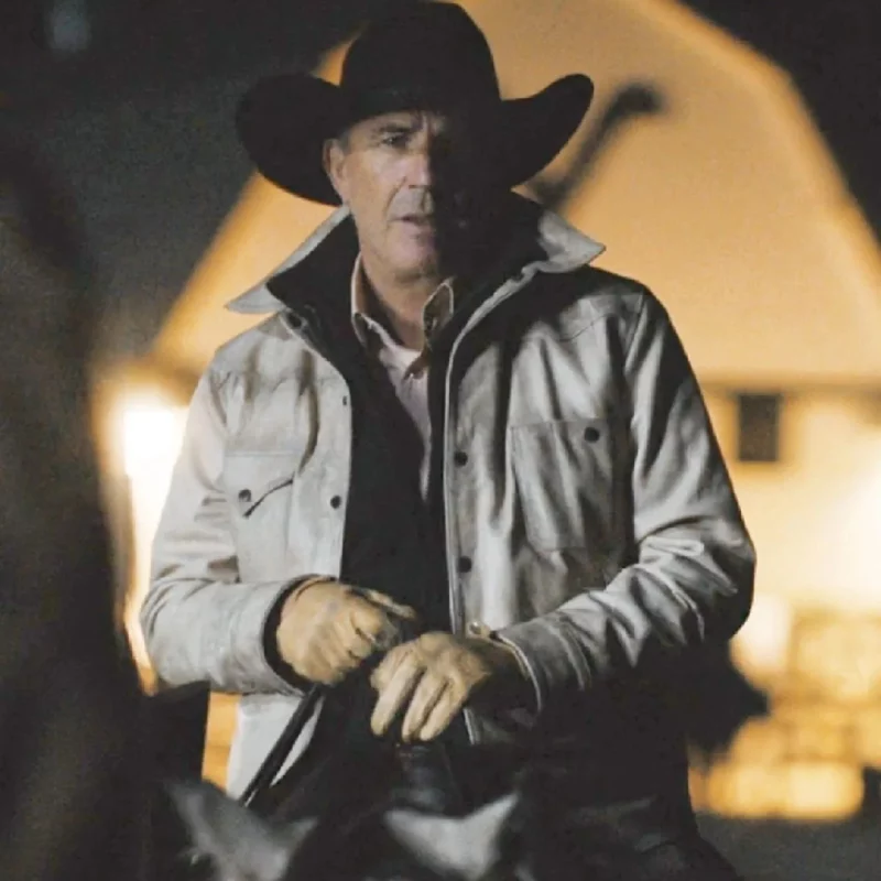 Yellowstone-S05-John-Dutton-White-Leather-Jacket