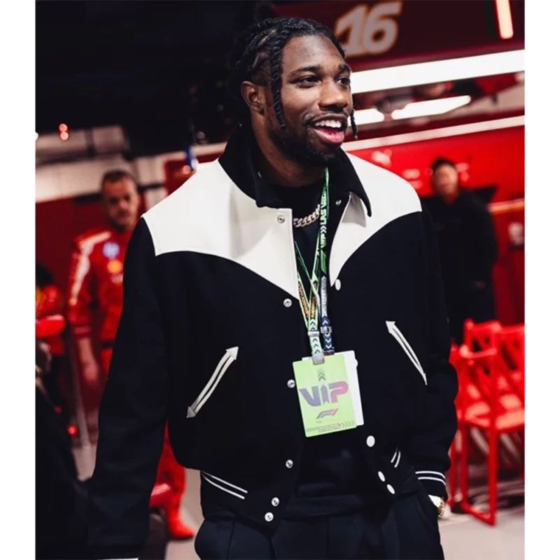 2024 Las Vegas GP Noah Lyles Black Varsity Jacket