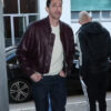 Adrien Brody football Match Maroon Leather Jacket