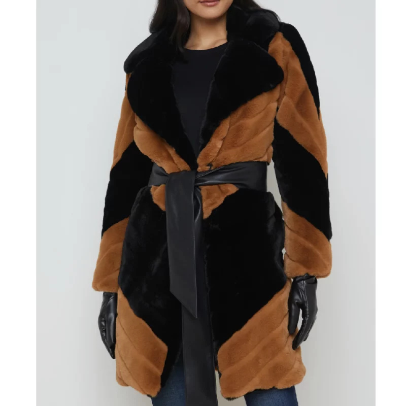 Ariana Madix Thanksgiving Day Brown Fur Jacket