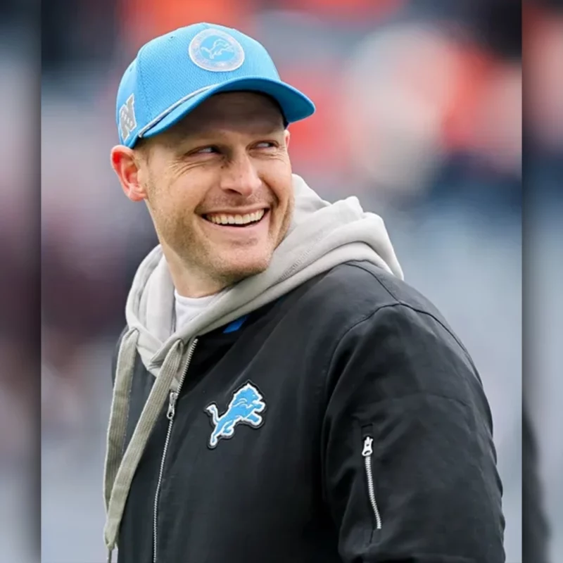 Ben Johnson Detroit Lions Nike Black Sideline Bomber Jacket
