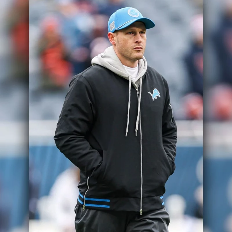 Ben Johnson Detroit Lions Nike Bomber Jacket