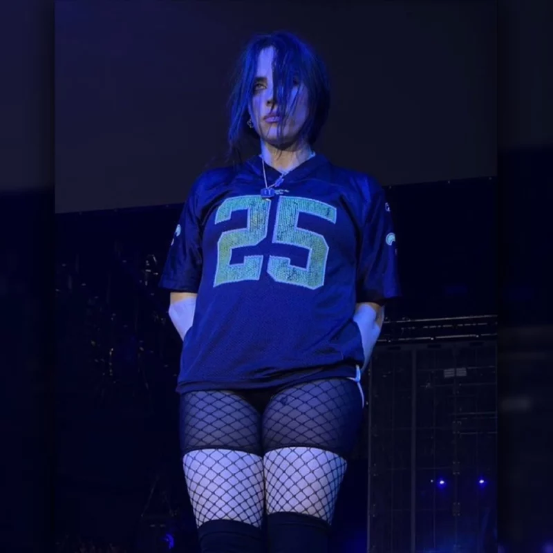 Billie Eilish Hit Me Hard And Soft Hometown LA Concert Black Jersey