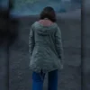 Black Doves 2024 Keira Knightley Green Hooded Jacket