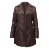Black Doves 2024 Keira Knightley Helen Webb Leather Coat