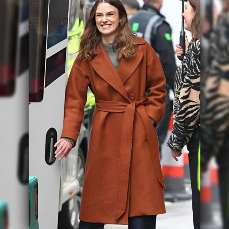 Black Doves Keira Knightley Helen Webb Brown Trench Coat