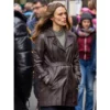 Black Doves Keira Knightley Leather Coat