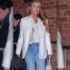 Blake Lively Date Night White Blazer