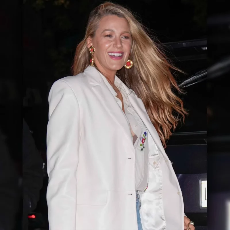 BlakeLively Wicked Date Night White Blazer