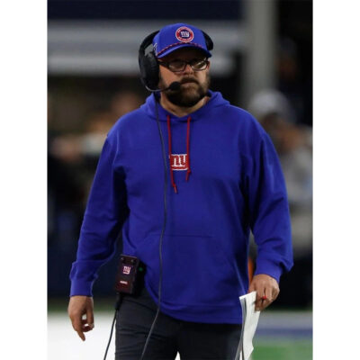 Brian Daboll New York Giants Sideline Blue Hoodie