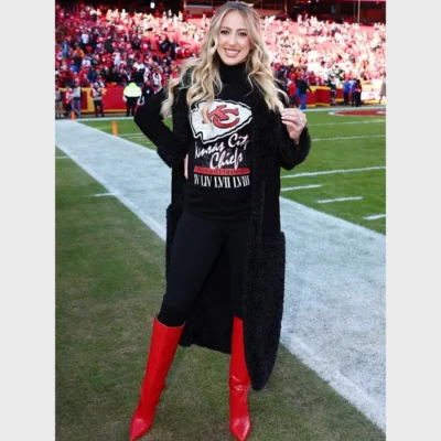 Brittany Mahomes Shearling Black Coat