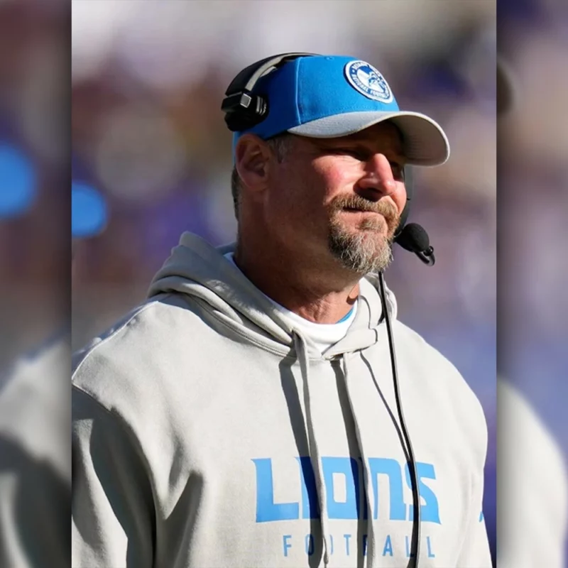DanCampbell Detroit Lions Grey Sideline Hoodie