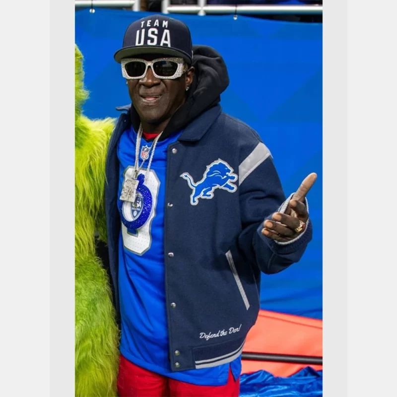 Detroit Lions Blue Varsity Jacket