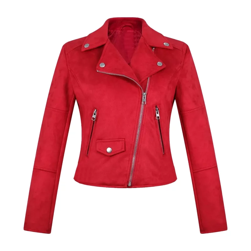 Doctor Who Nicola Coughlan Red Biker Jacket