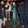 DuaLipa Green Trench Coat
