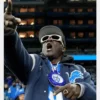 Flavor Flav Abercrombie Detroit Lions Blue Varsity Bomber Jacket