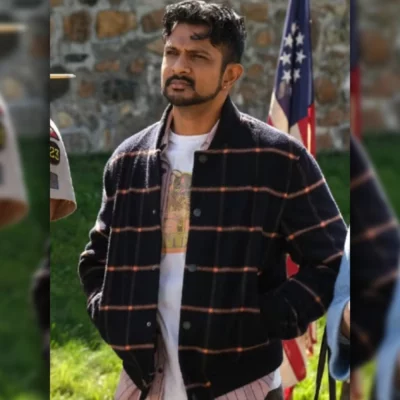 Ghosts US S04 Utkarsh Ambudkar Plaid Jacket