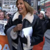 Hoda Kotb Black Shearling Leather Jacket