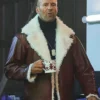 Jason Statham Takes On Holiday Ops Shearling Jacket