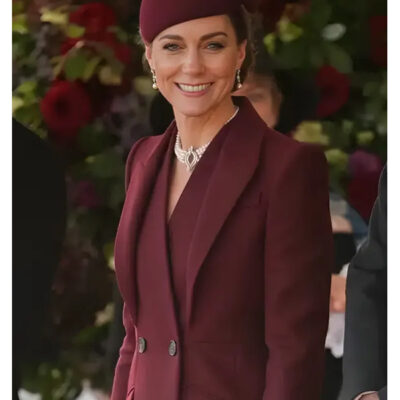 Kate Middleton Burgundy Coat